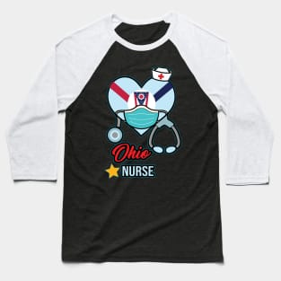 Ohio Nurse - Love RN LPN CNA State Nursing Gift Baseball T-Shirt